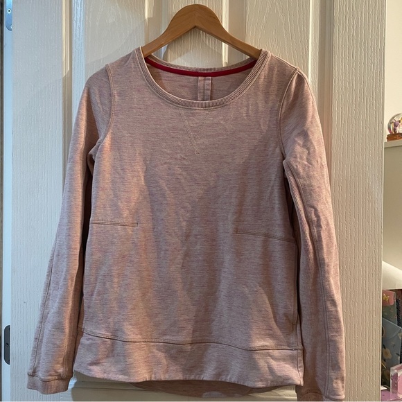 Lululemon Exhalation Pullover II Heathered Marled Mojave Magenta Pink size 6 EUC - Picture 6 of 15